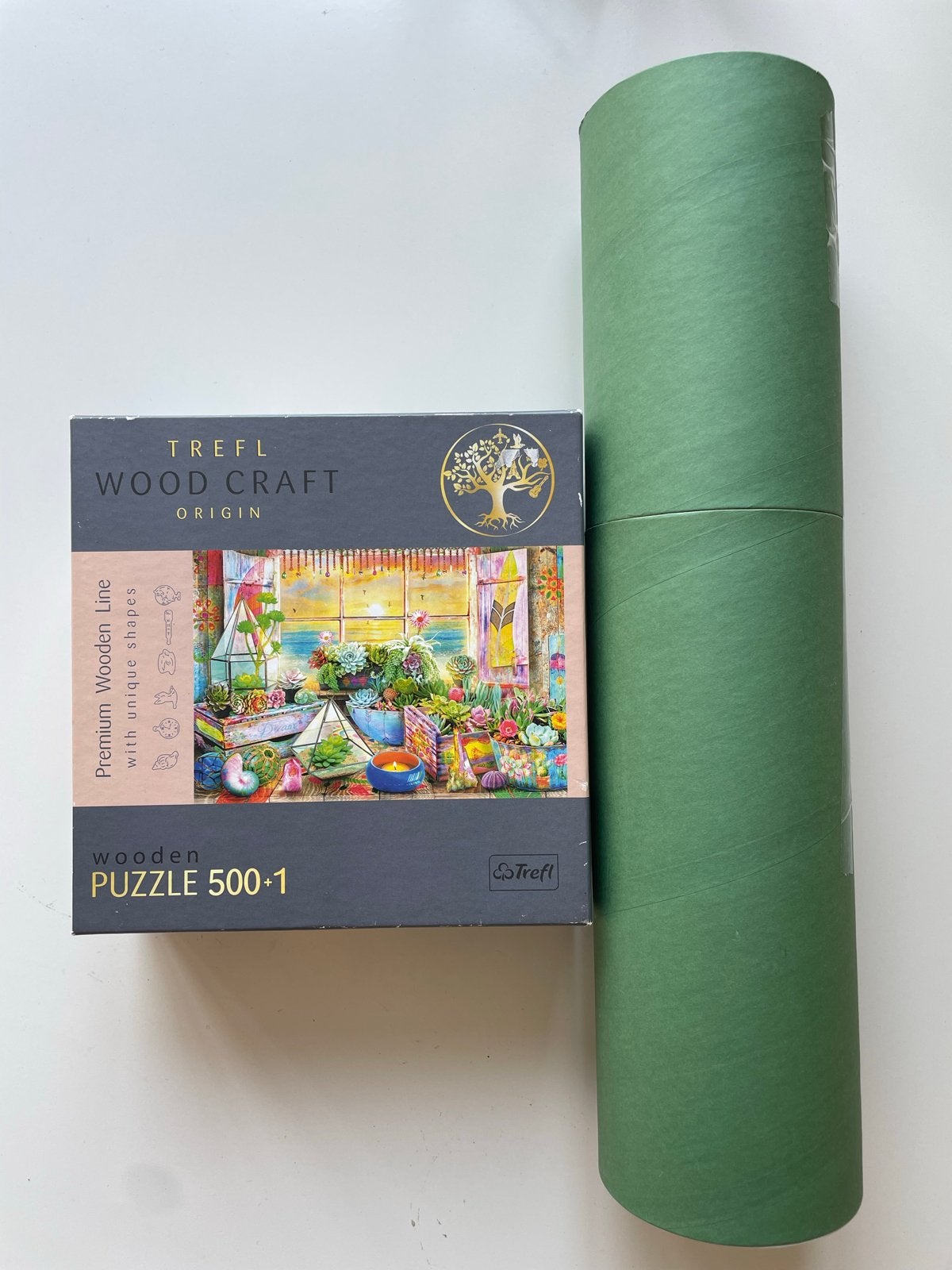 Oprolbare puzzelmat en houten puzzel (501 stukjes), Hobby en Vrije tijd, Denksport en Puzzels, Ophalen of Verzenden, 500 t/m 1500 stukjes