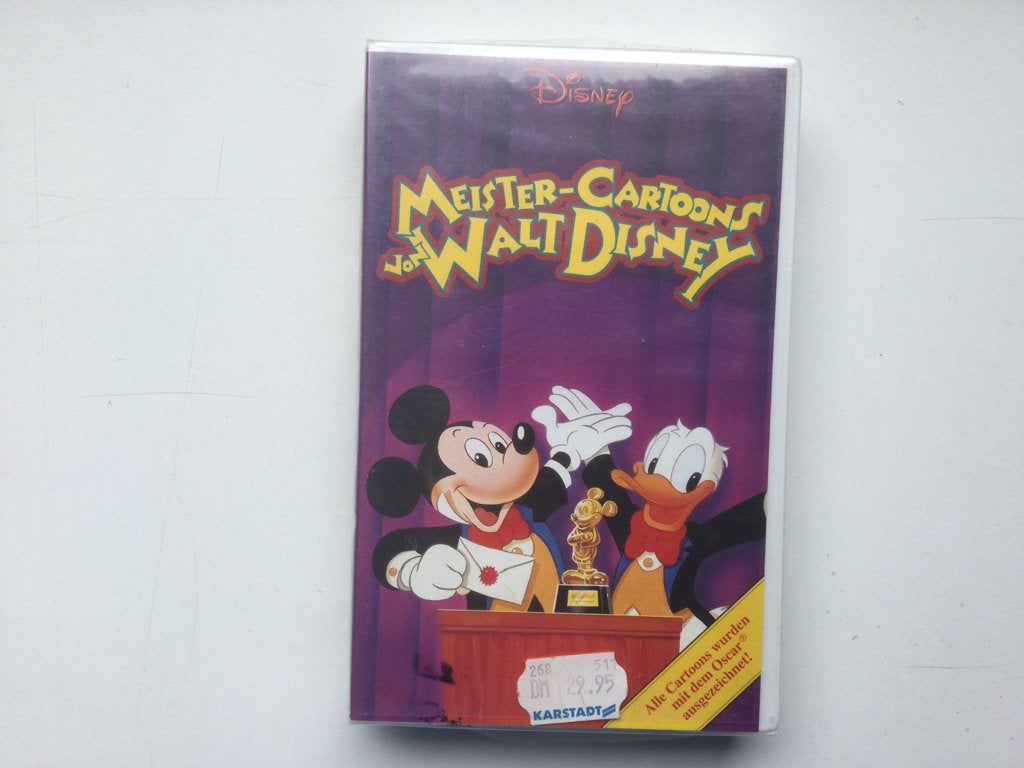 Disney Sammler VHS Kassette Meister Cartoons von Walt Disney, Ophalen of Verzenden, Overige figuren, Zo goed als nieuw, Overige typen