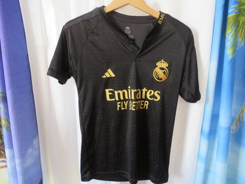 zwart fly better adidas emirates shirt real madrid bellinga, Ophalen of Verzenden, Gebruikt, Buitenlandse clubs, Shirt