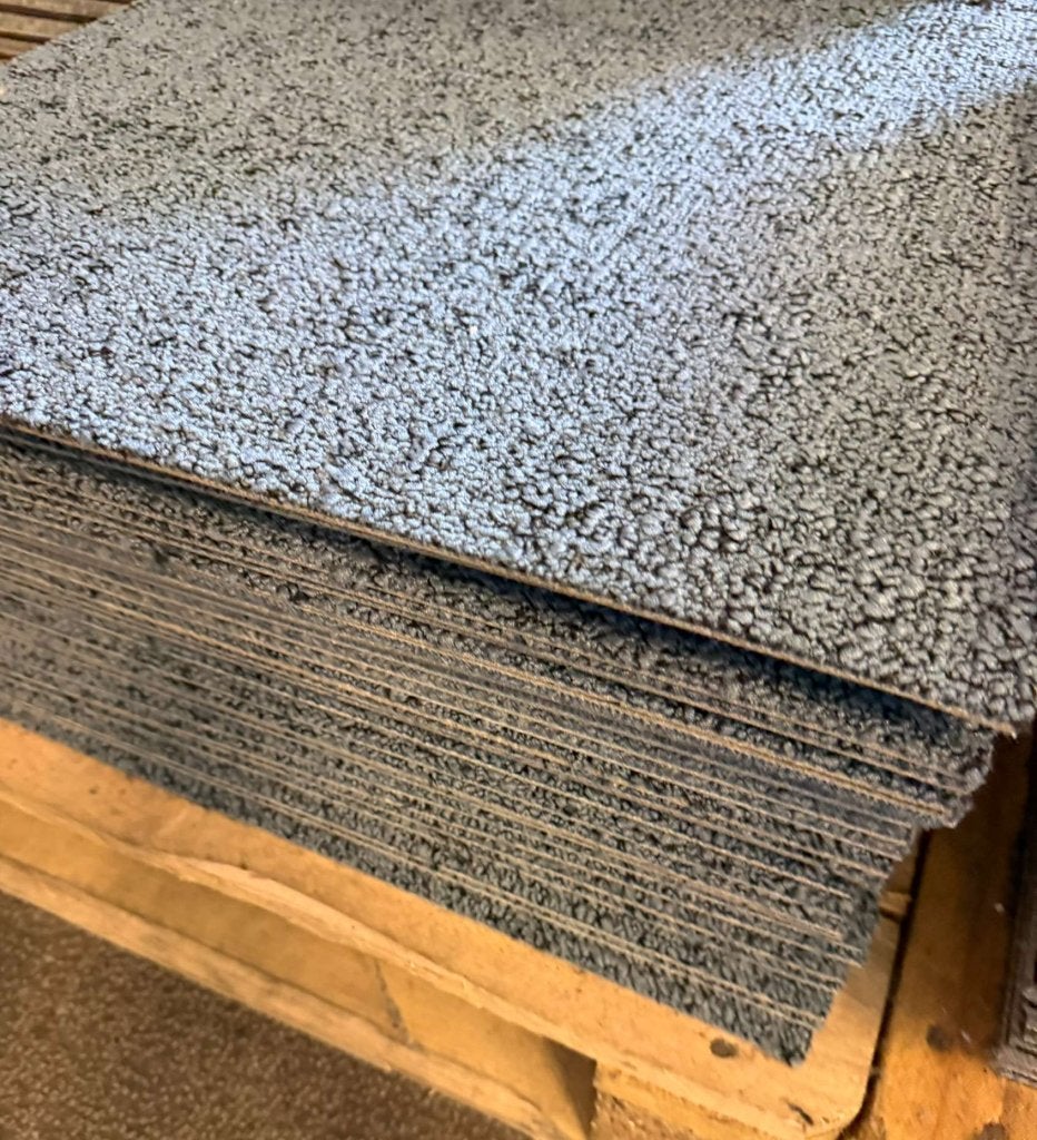 Partij Desso tapijttegels B-keus Grijs 50x50cm nieuw #013, Niet ingevuld, Nieuw, Geel, Tapijttegels