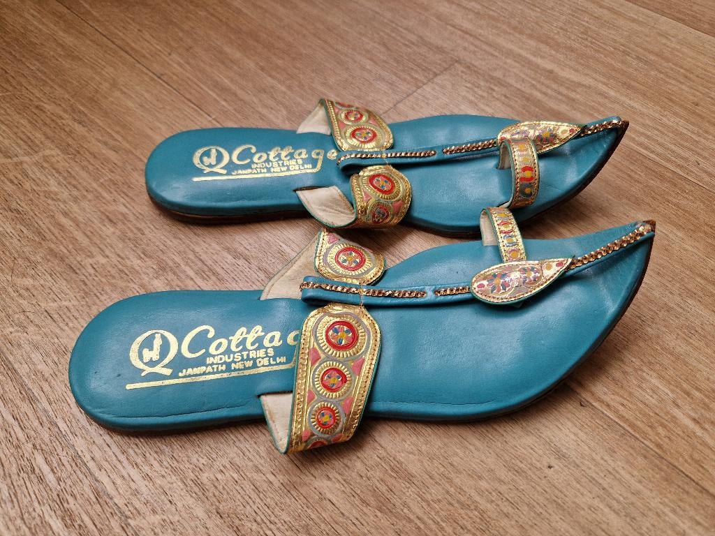 Indiase slippers, Kolhapuri Chapals, Kleding | Dames, Ophalen of Verzenden, Gedragen, Maat 38/40 (M)