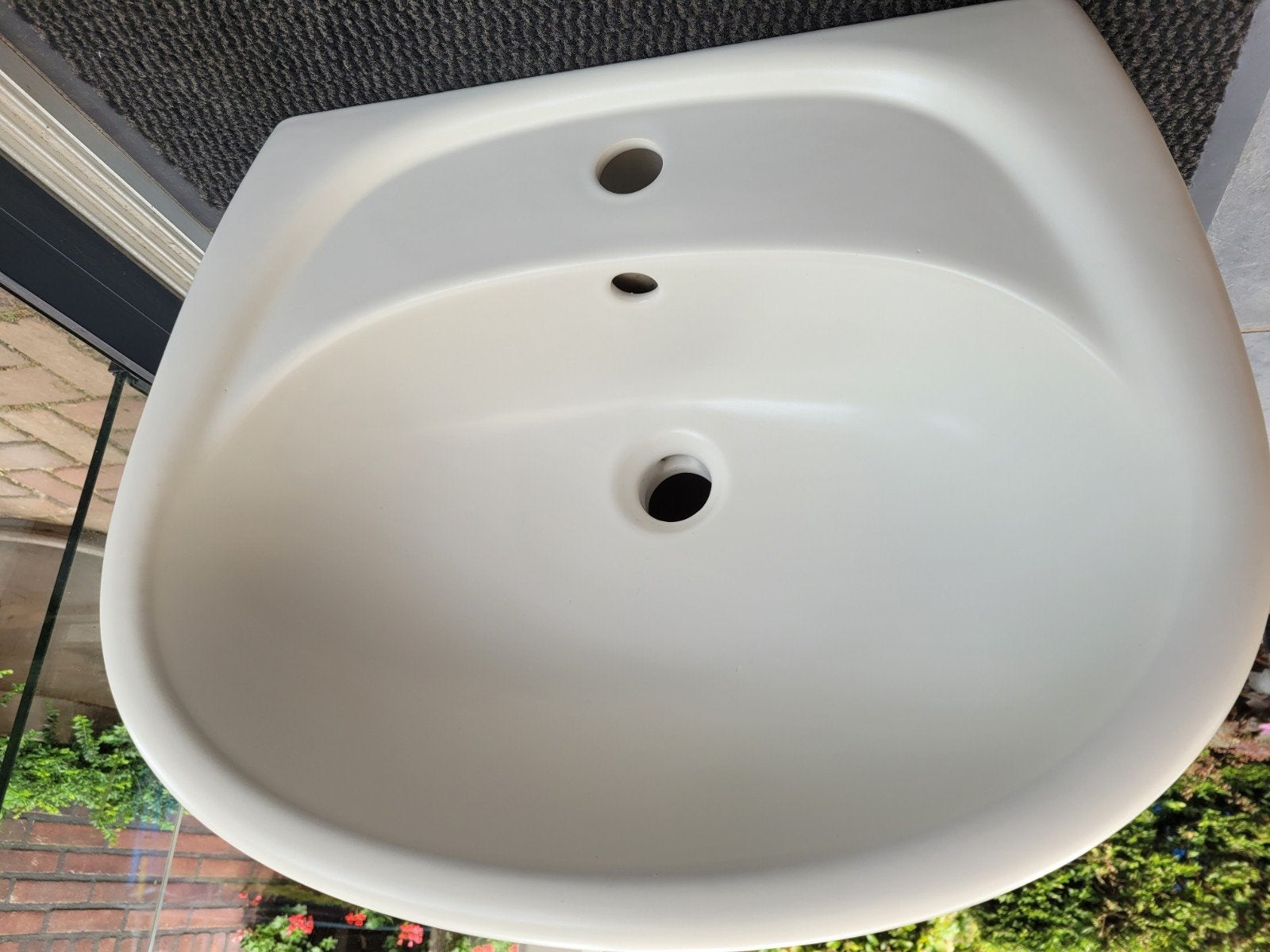 Duravit wastafel met kap mat wit, Ophalen, Gebruikt, Wastafel