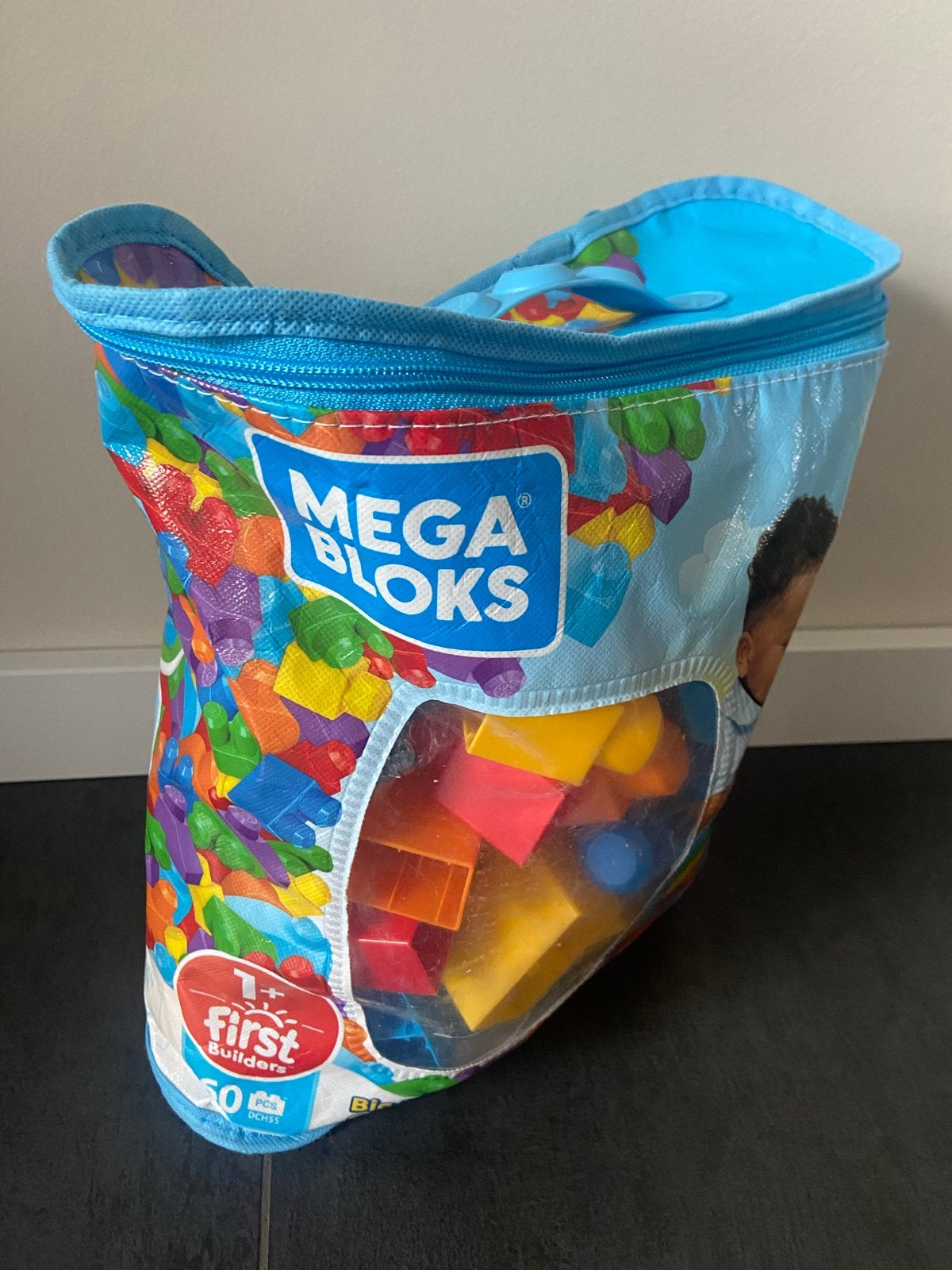 Mega Bloks First Builders Bouwzak - 60 Stuks, Kinderen en Baby's, Ophalen of Verzenden, Gebruikt, Megabloks
