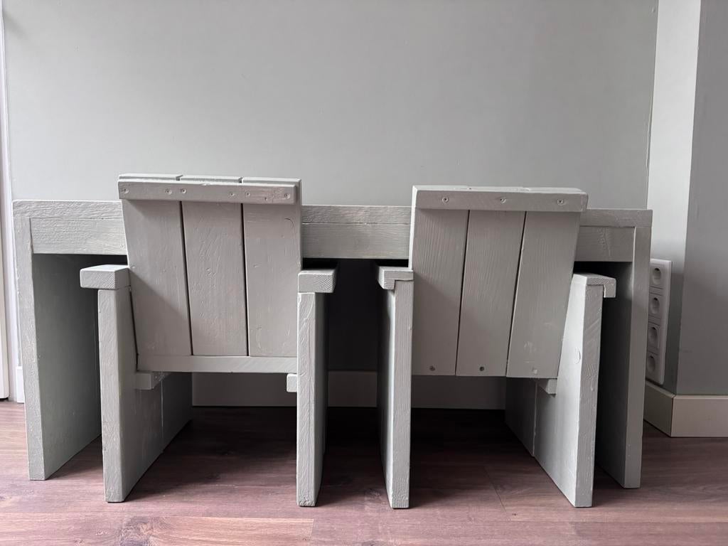 Stijgerhouten kindertafel met stoeltjes, Kinderen en Baby's, Kinderkamer | Tafels en Stoelen, Ophalen, Zo goed als nieuw, Tafel(s) en Stoel(en)