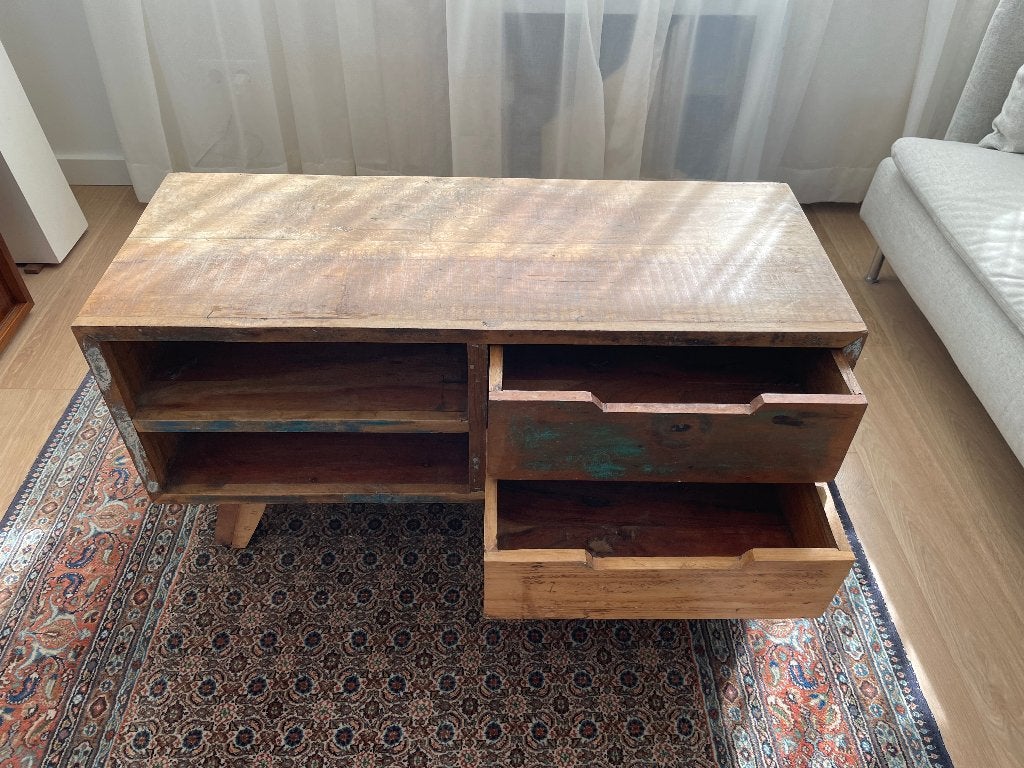 Houten tv-meubel / kastje – 100 cm breed, Huis en Inrichting, Ophalen, Gebruikt, 50 tot 100 cm, Minder dan 100 cm