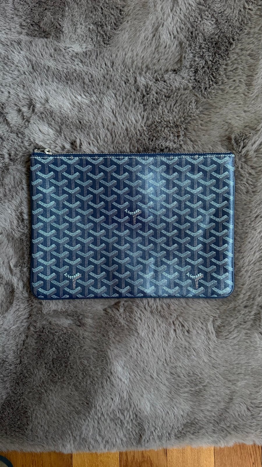 Goyard Pouch MM Donkerblauw, Ophalen of Verzenden, Nieuw, Blauw, Overige typen
