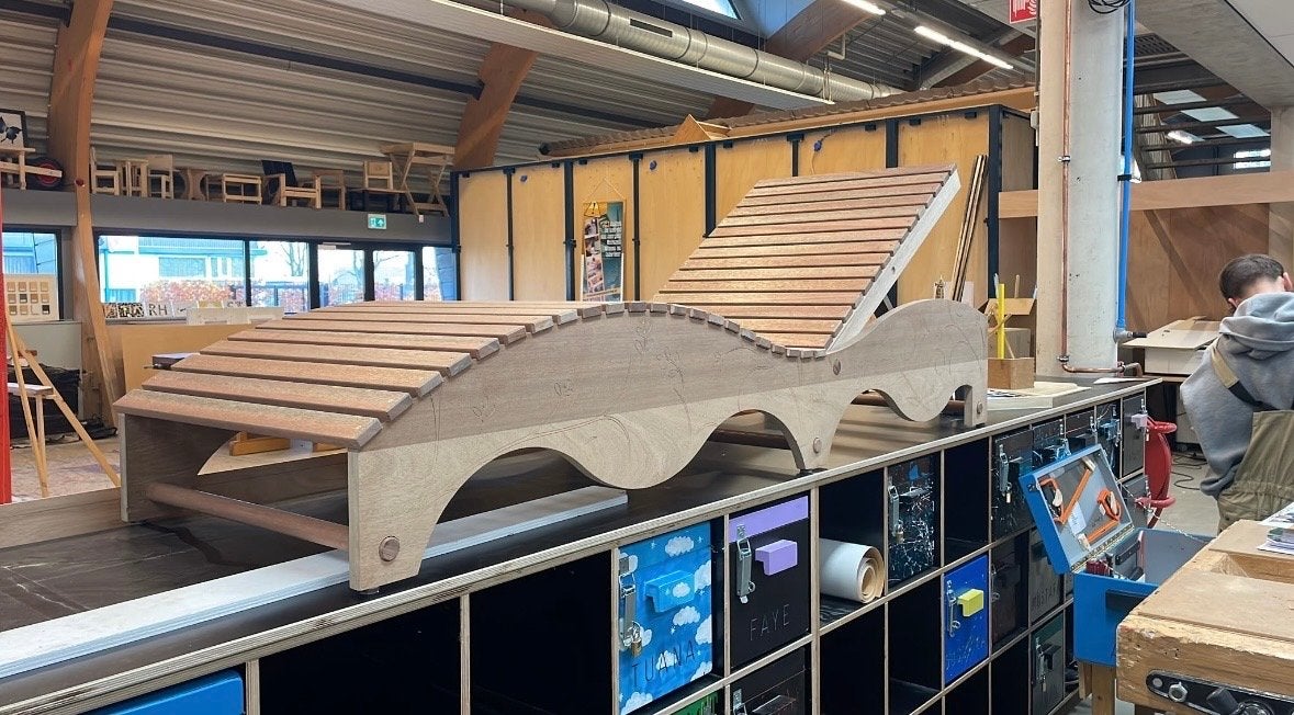 Houten Ligstoel - Verstelbaar en Comfortabel, Tuin en Terras, Ligbedden, Ophalen, Gebruikt, Hout, Verstelbaar
