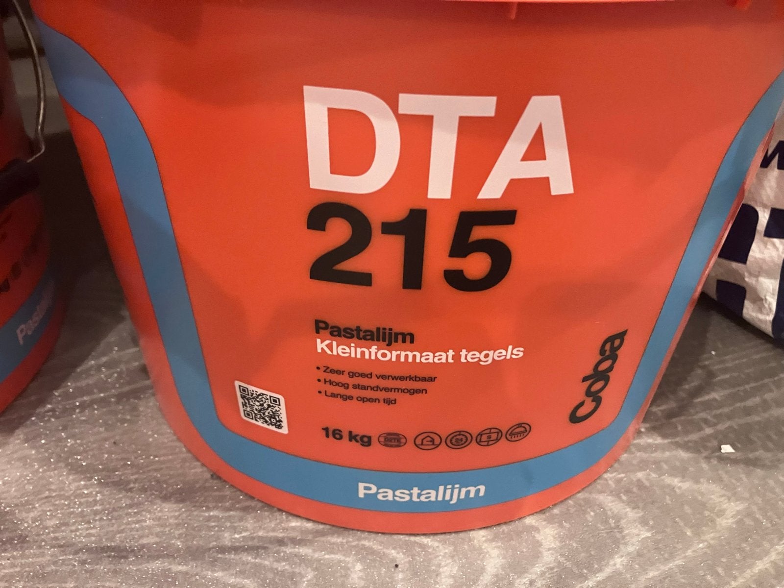 Coba DTA 215 Tegelpasta Lijm voor kleine tegels (8 emmers), Ophalen, Nieuw, Wandtegels