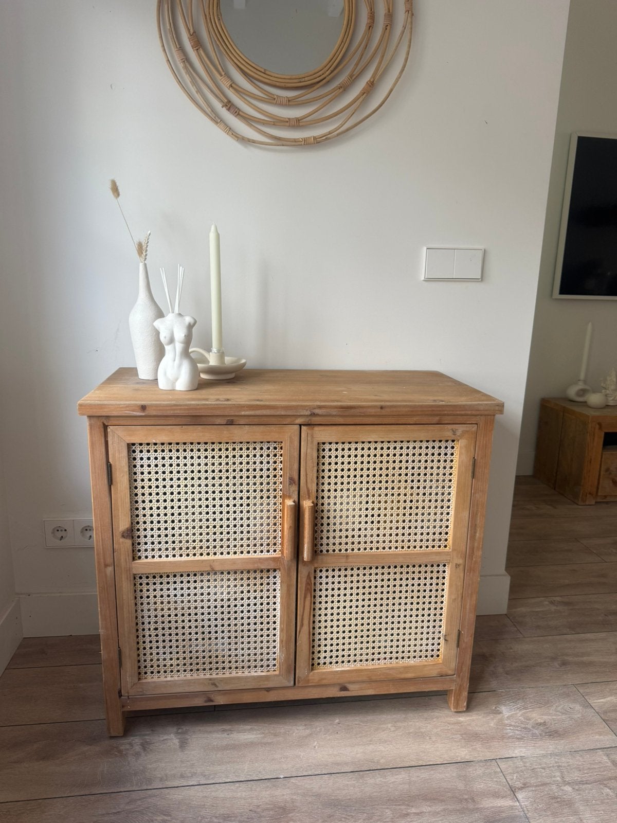 Xenos webbing rotan kast dressoir, Ophalen of Verzenden, Zo goed als nieuw, 25 tot 50 cm