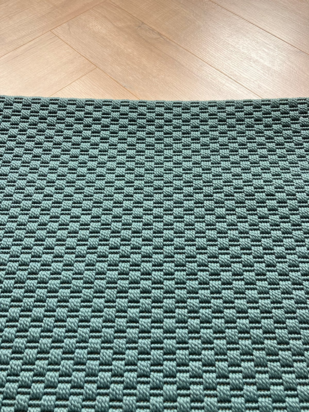 IKEA Morum Vloerkleed 160x230 cm - Groen/blauw, Huis en Inrichting, Ophalen, Gebruikt, 150 tot 200 cm, 200 cm of meer
