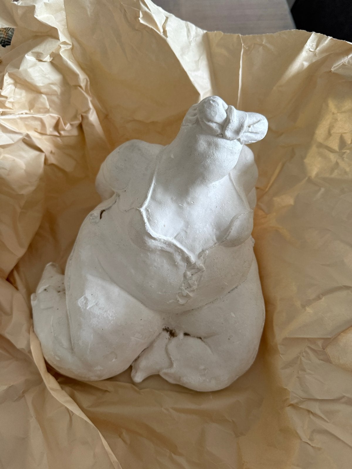 Dikke Dames Beelden van Maria Schuurman - Uniek Kunstwerk, Antiek en Kunst, Ophalen, Gips, Handgemaakt, 20 - 50 cm