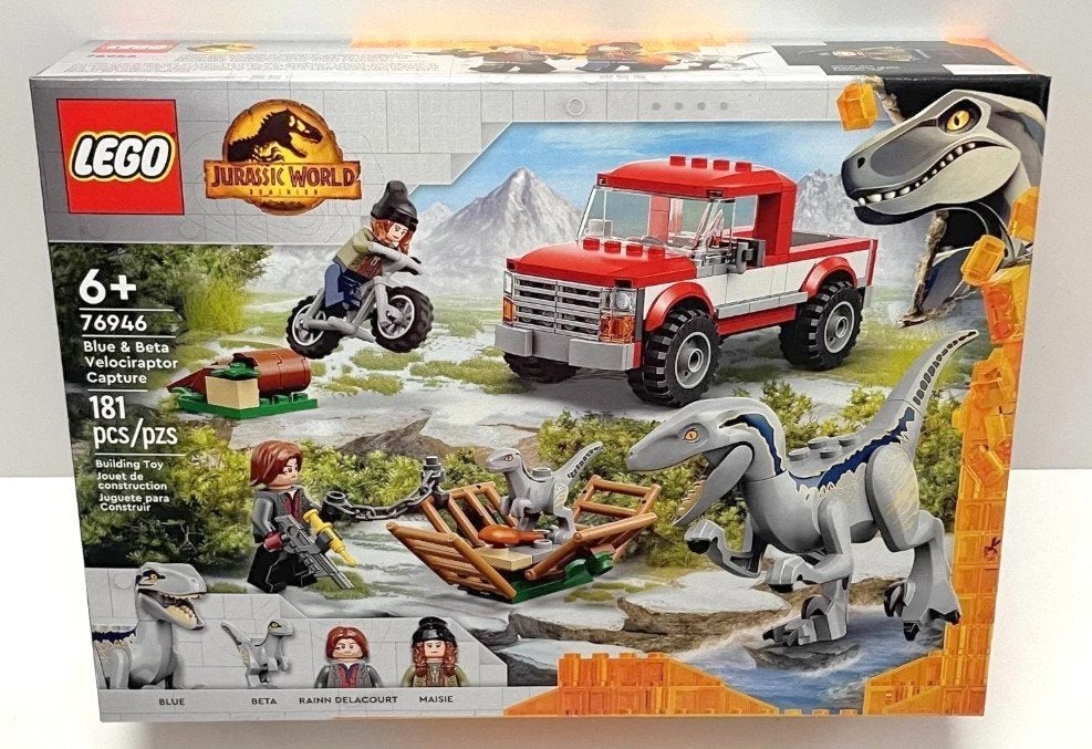 Lego Jurassic World 76946 Blue & Beta velociraptorvangst, Inclusief instructies, Jurassic World, Lego, Ophalen of Verzenden