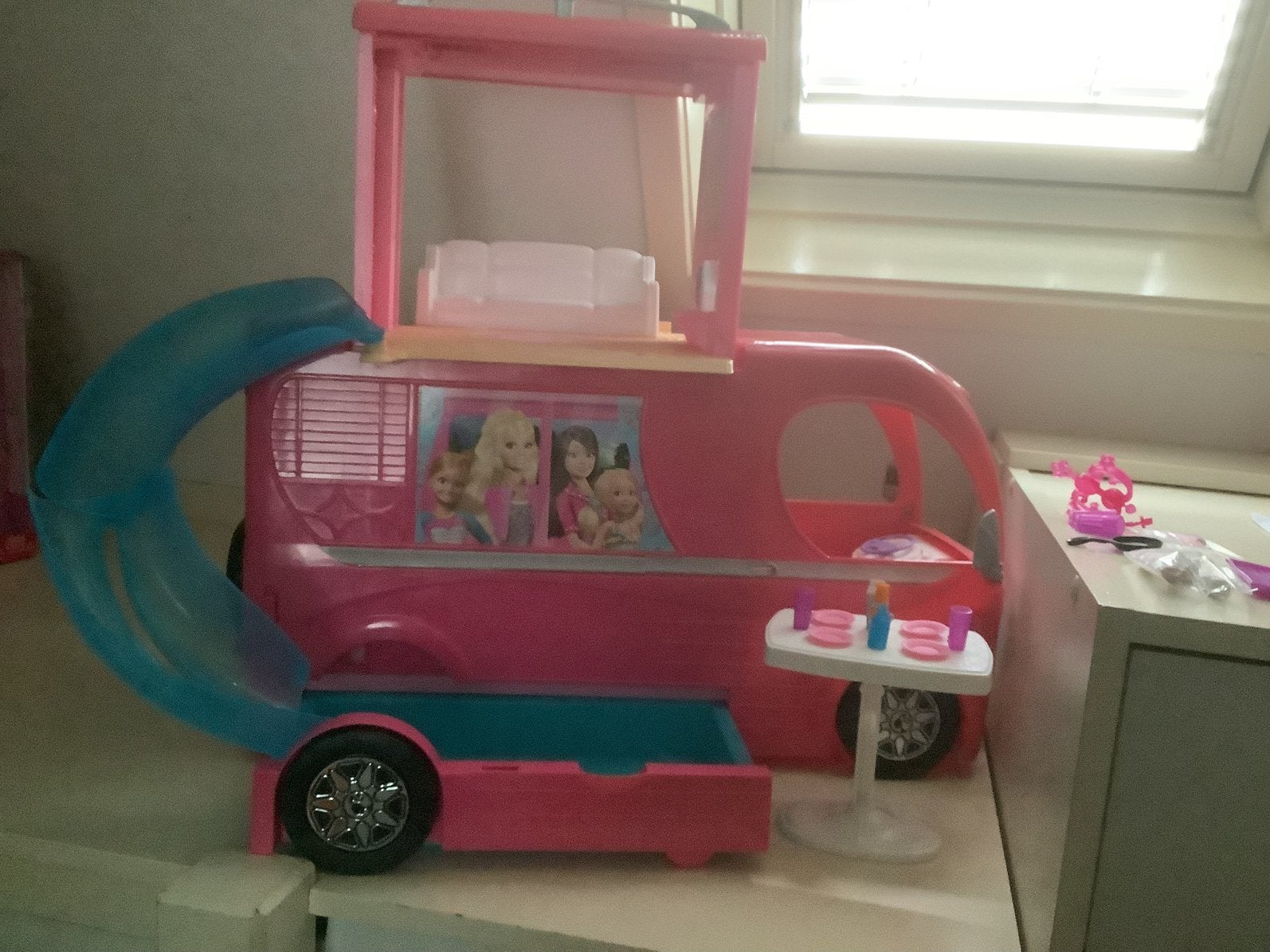 Barbie camper, Ophalen, Zo goed als nieuw