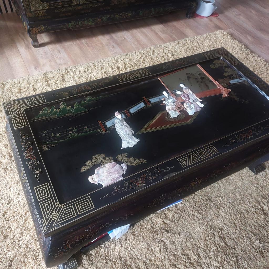 Chinese salontafel, Gebruikt, 100 tot 150 cm, Minder dan 50 cm, Rechthoekig