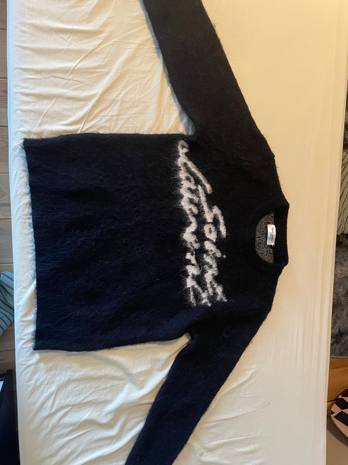 Yves Saint Laurent Paris sweater zwart maat S – origineel