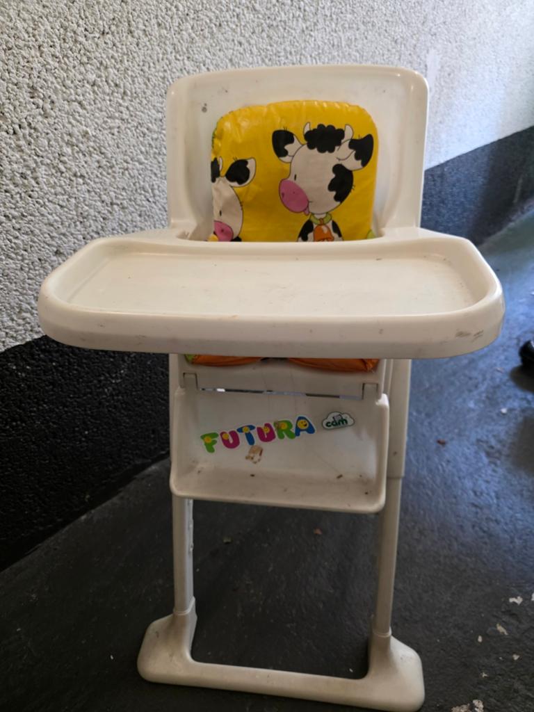 Futura Cam kinderstoel met koeienprint kussen, Kinderen en Baby's, Kinderstoelen, Ophalen of Verzenden, Gebruikt, Overige typen