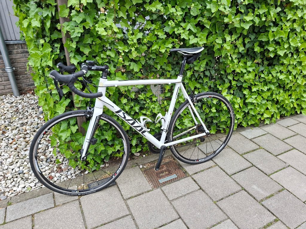 Mooie witte Isaac racefiets maat 60, 28 inch, Gebruikt, Aluminium, 57 tot 61 cm