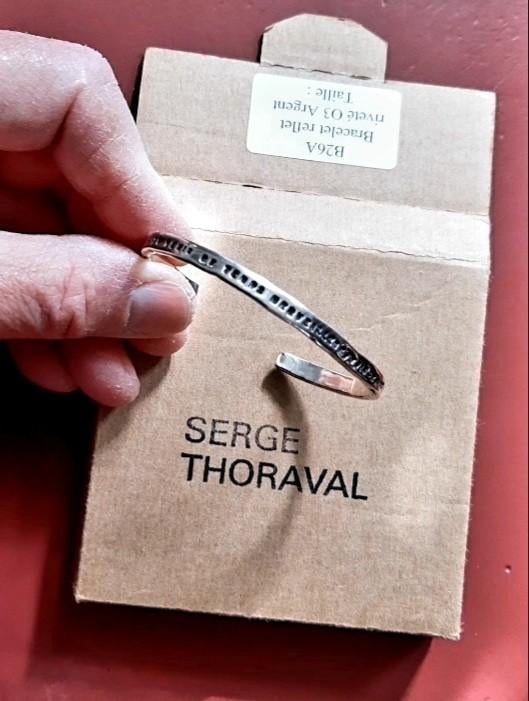 Open bracelet "Bonheur" Serge Thoraval, Verzenden, Zo goed als nieuw, Zilver, Zilver