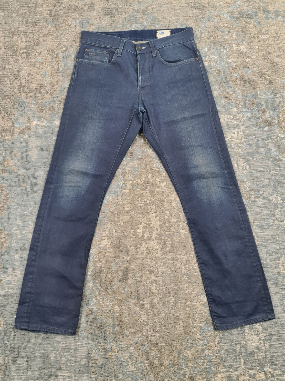 G-Star 3301 Slim W30 L30 Slim 100% katoen Bronno3030 Blauw, https://www.g-star.com/nl_nl/customer-service, W32 (confectie 46) of kleiner