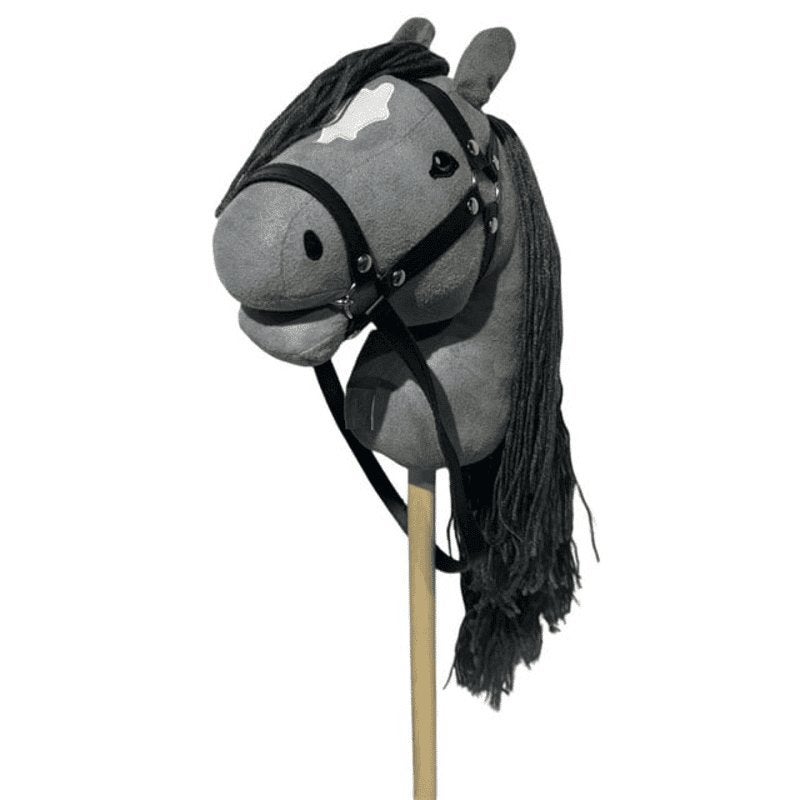 Luxe Hobby Horse met open mond en staart | Kleur Grijs, Hobby en Vrije tijd, Overige Hobby en Vrije tijd, Ophalen of Verzenden
