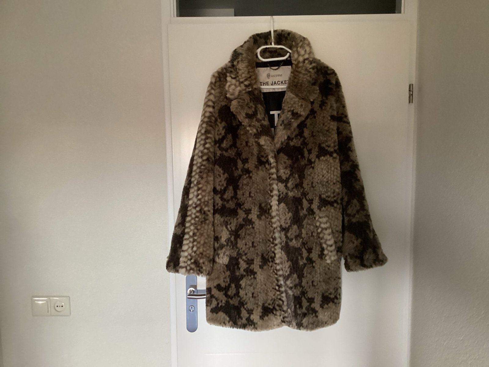 The Jacket - Faux Fur Jas met Slangenprint, Ophalen of Verzenden, Zo goed als nieuw, Maat 42/44 (L), Bruin