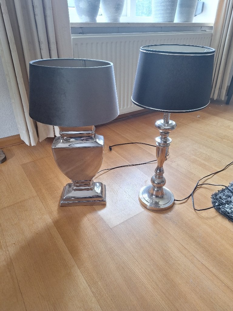 Zilveren tafel lampen, Huis en Inrichting, Ophalen, Overige materialen, Minder dan 50 cm, Klasiek