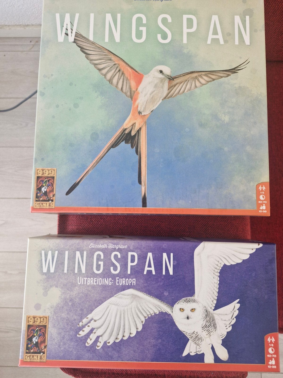 Wingspan met uitbreiding Europa - Bordspel, Een of twee spelers, Ophalen of Verzenden, Zo goed als nieuw, 999 Games