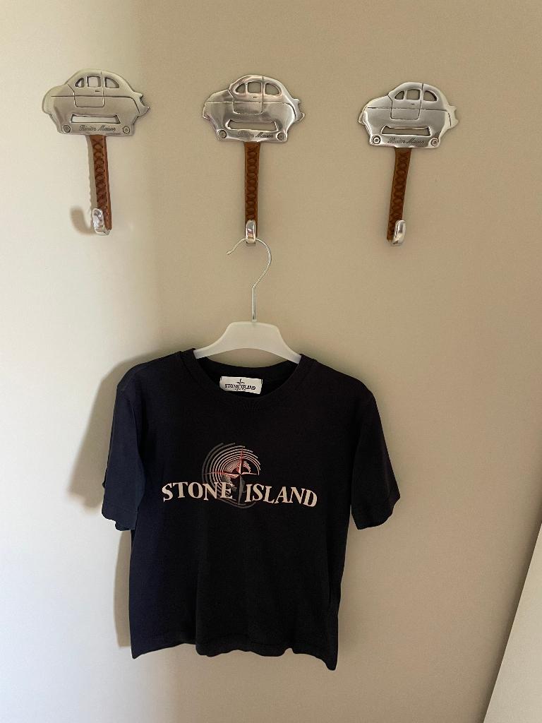 Shirt donker blauw maat 128 Stone Islan, Ophalen, Zo goed als nieuw, Jongen, Shirt of Longsleeve