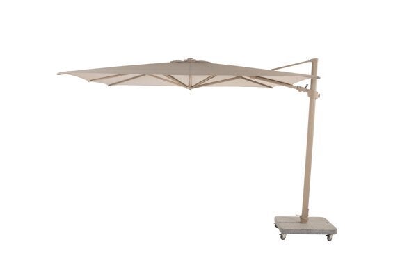 4 SO Zweefparasol Siesta Premium 300 x 300 cm Zand met Latte, Niet ingevuld, Niet ingevuld, Nieuw, Ophalen of Verzenden