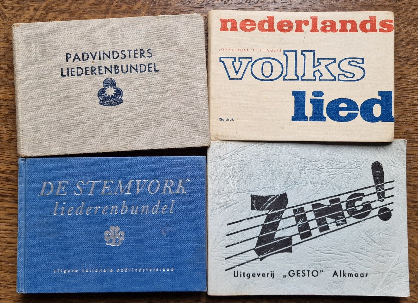 4 oude liederenbundels., Boeken, Muziek, Ophalen of Verzenden, Gelezen, Algemeen, Joppollmann, Piet Tiggers (voor Nederlands Volkslied)