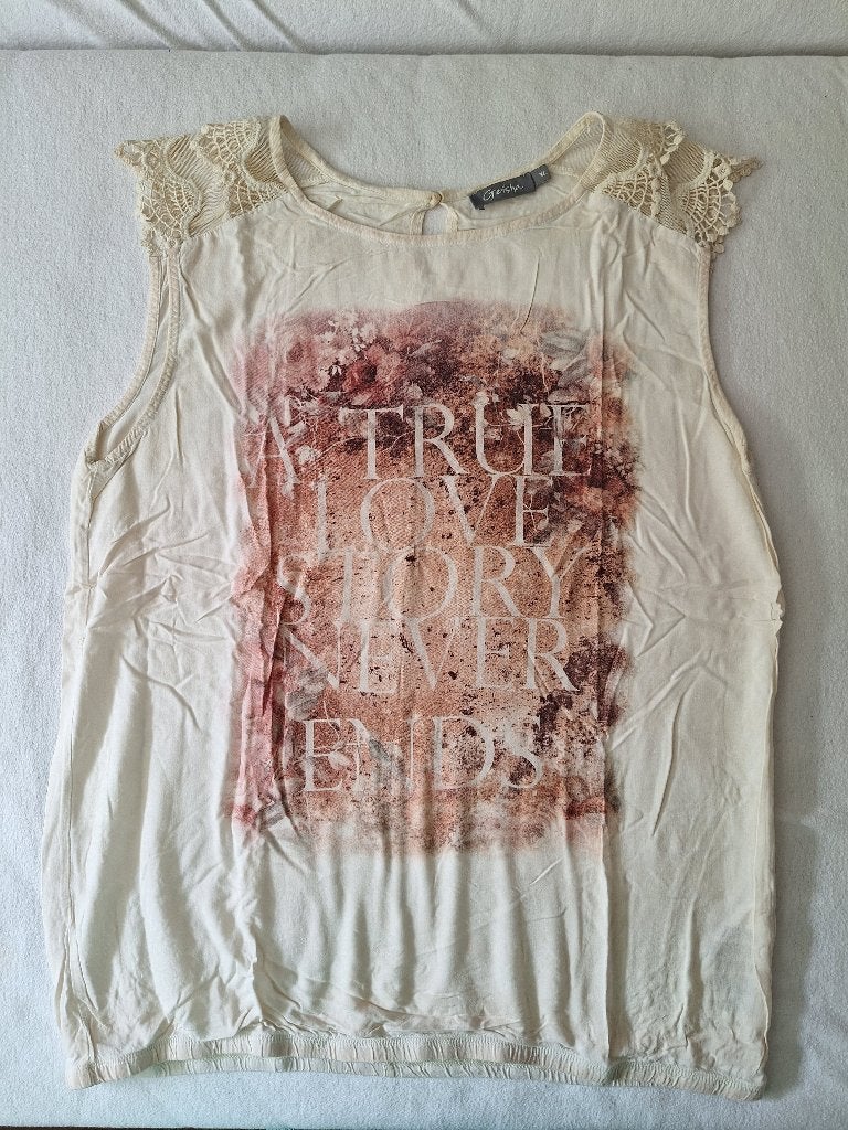 zalm roze Geisha t-shirt xl, Kleding | Dames, Maat 46/48 (XL) of groter, Ophalen of Verzenden, Korte mouw, Roze