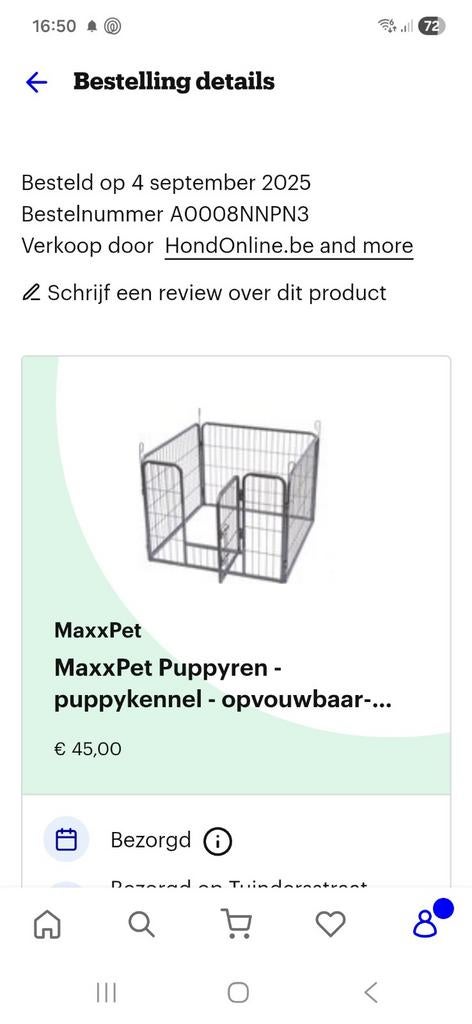 Puppyren, Dieren en Toebehoren, Hondenhokken, Ophalen of Verzenden, Zo goed als nieuw, 110 cm of meer, 65 tot 100 cm
