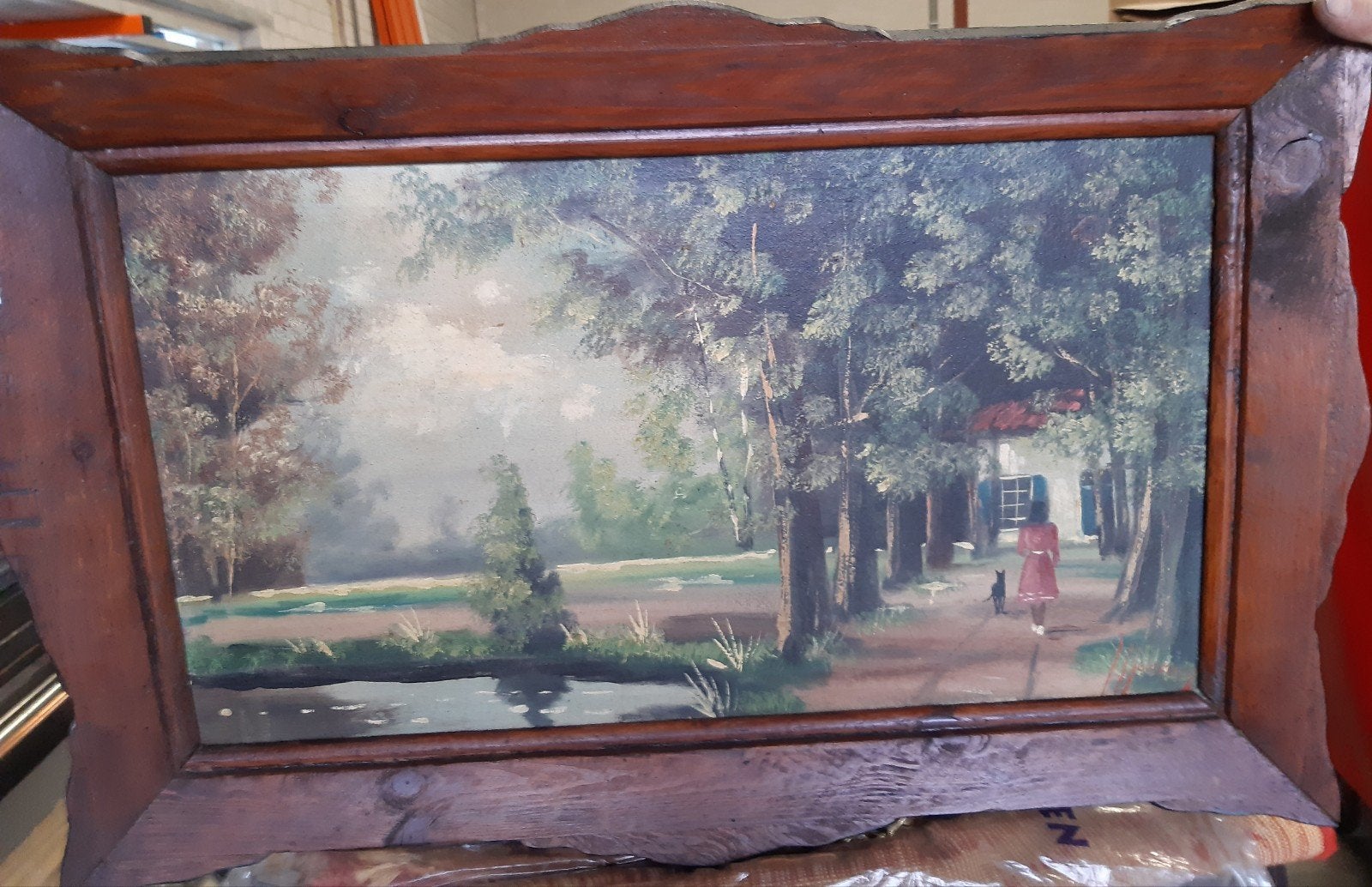 Vinted schilderij, Ophalen