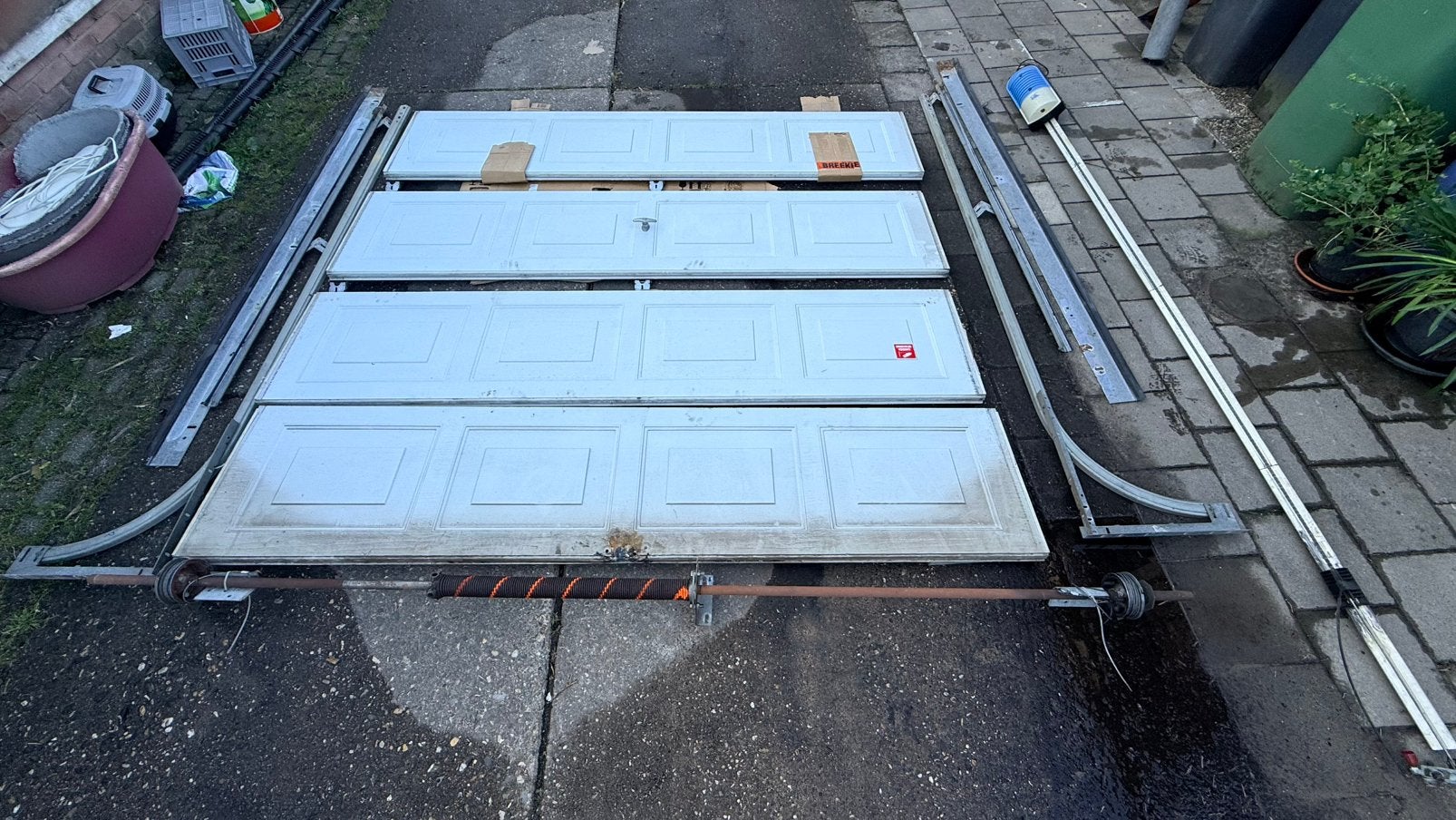 Garagedeur Sectionaal elektrisch afstandbediening, Ophalen, Gebruikt, Garagedeur, 120 cm of meer