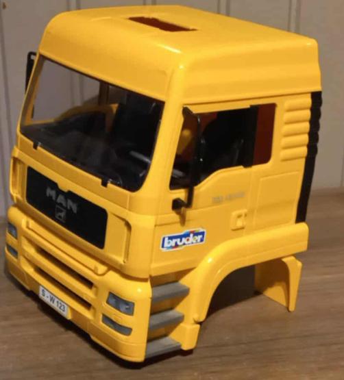 Bruder cabine MAN TGA 41.440 geel, Kinderen en Baby's, Ophalen of Verzenden, Zo goed als nieuw