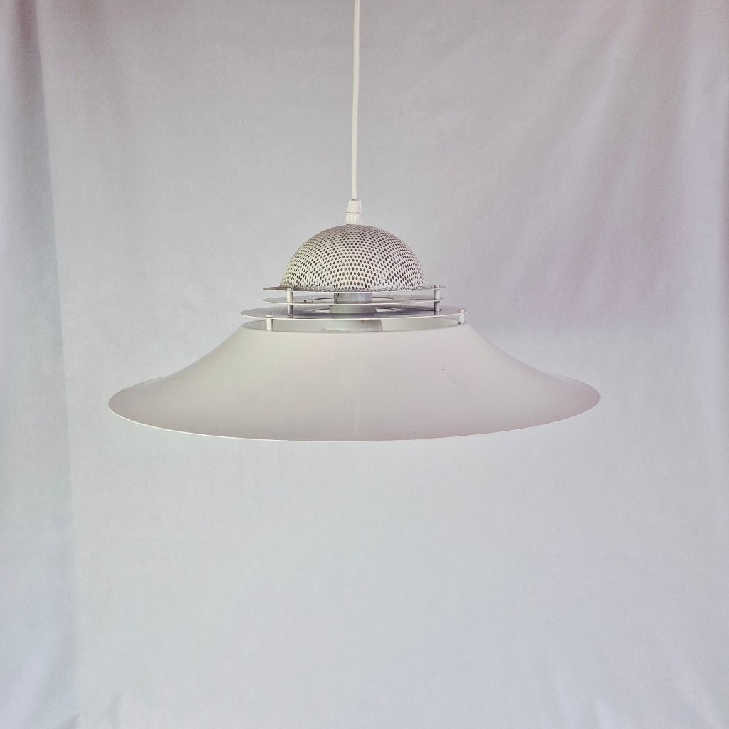 Vintage ARO Leuchte hanglamp wit, Gebruikt, Verzenden, ARO Leuchten, Metaal