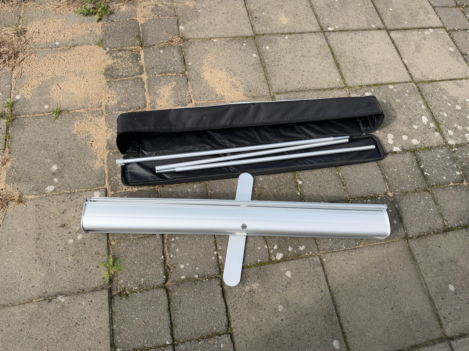 Roll-up banner standaard met draagtas, Verzamelen, Ophalen, Zo goed als nieuw, Reclamebord