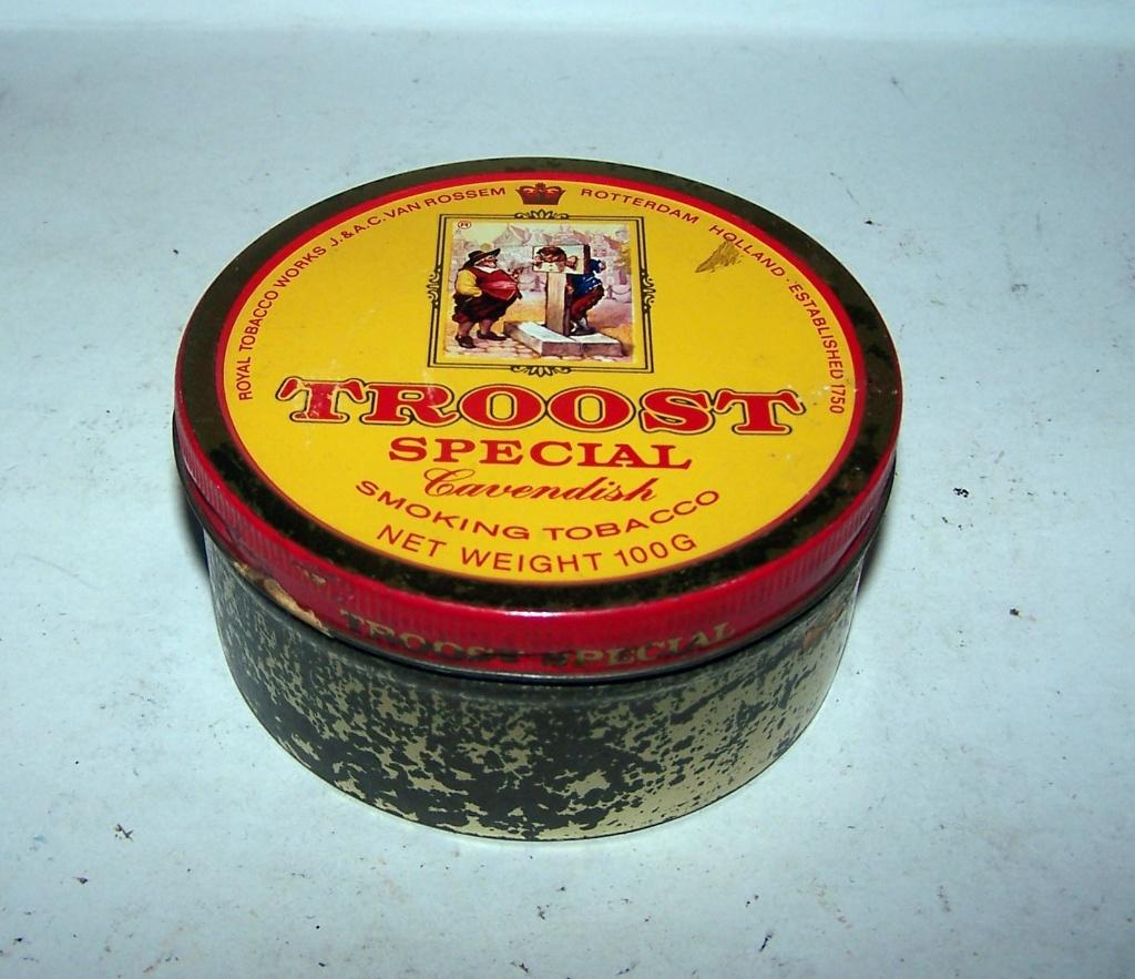 Vintage Troost Special (pijp)tabaksdoos., Verzamelen, Rookartikelen, Aanstekers en Luciferdoosjes, Ophalen of Verzenden, Gebruikt