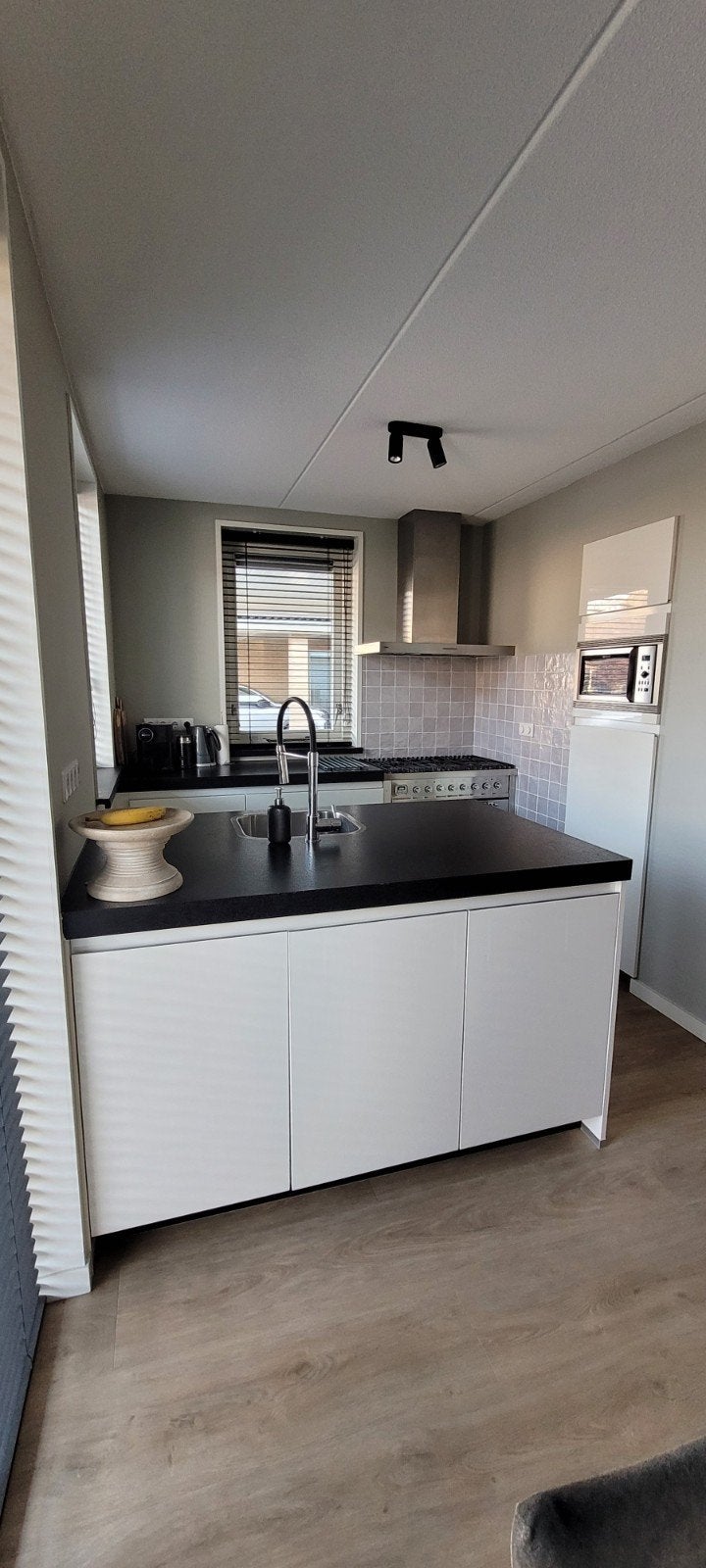 Hoogglans witte keuken, Huis en Inrichting, Keuken | Complete keukens, Ophalen, Gebruikt, Wit, Enkelwandige keuken
