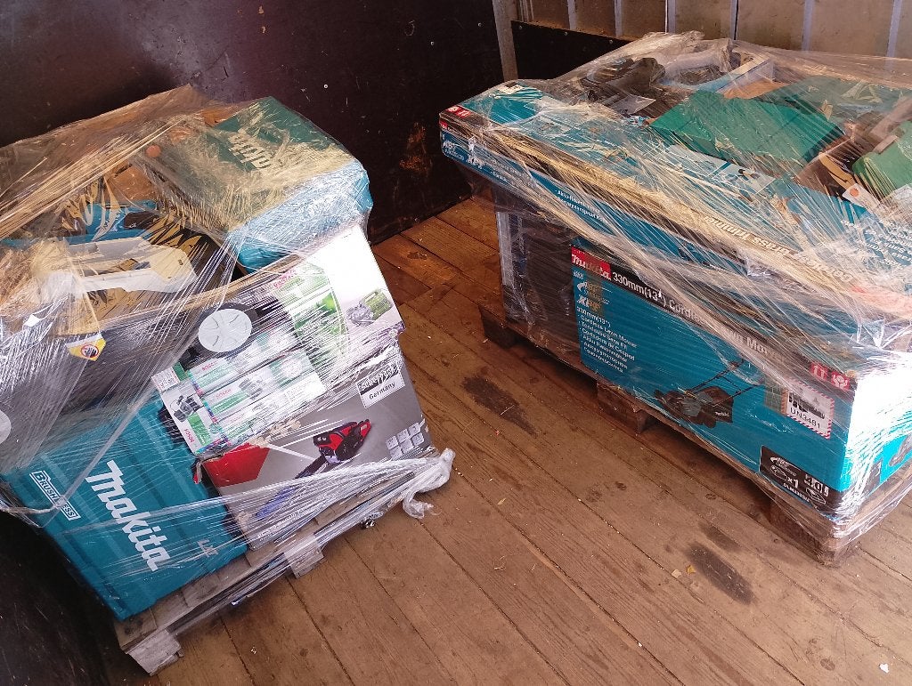 mix pallets retourgoederen gereedschappen, Ophalen, Gebruikt
