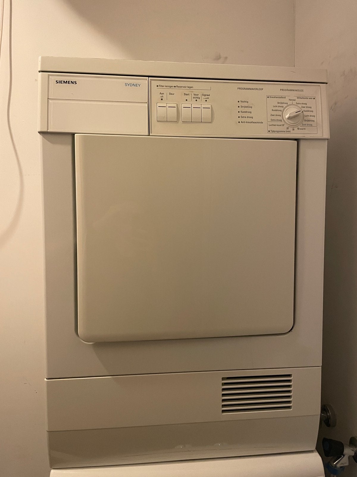 Condens droger Siemens, Ophalen, 6 tot 8 kg, Gebruikt, 85 tot 90 cm