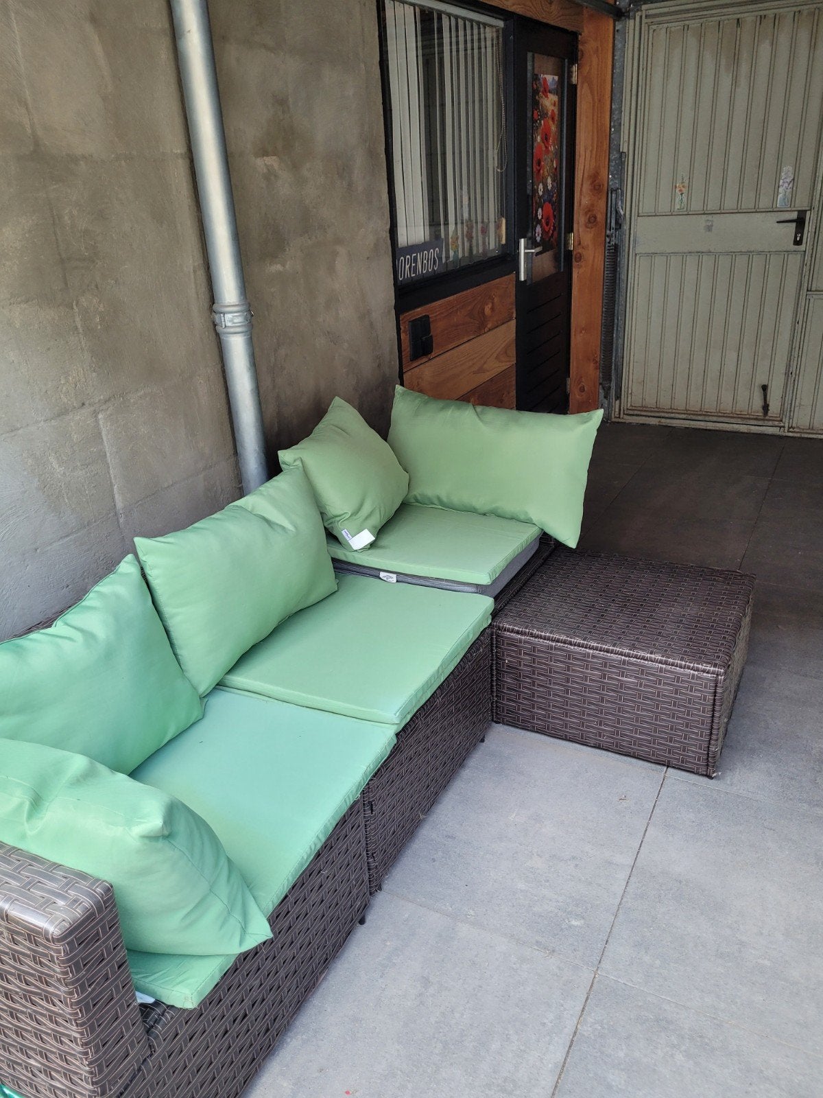 buiten loungebank, Ophalen, Zo goed als nieuw, 3 zitplaatsen