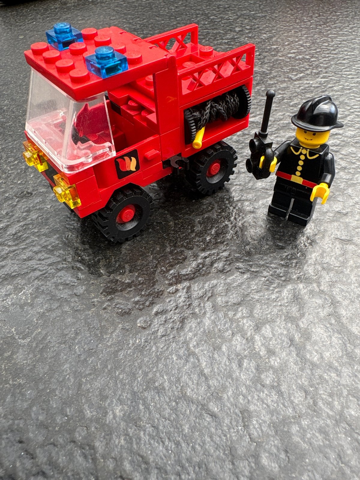 Lego brandweerwagen met brandweerman 6650, Kinderen en Baby's, Lego, Ophalen of Verzenden, City, Gebruikt