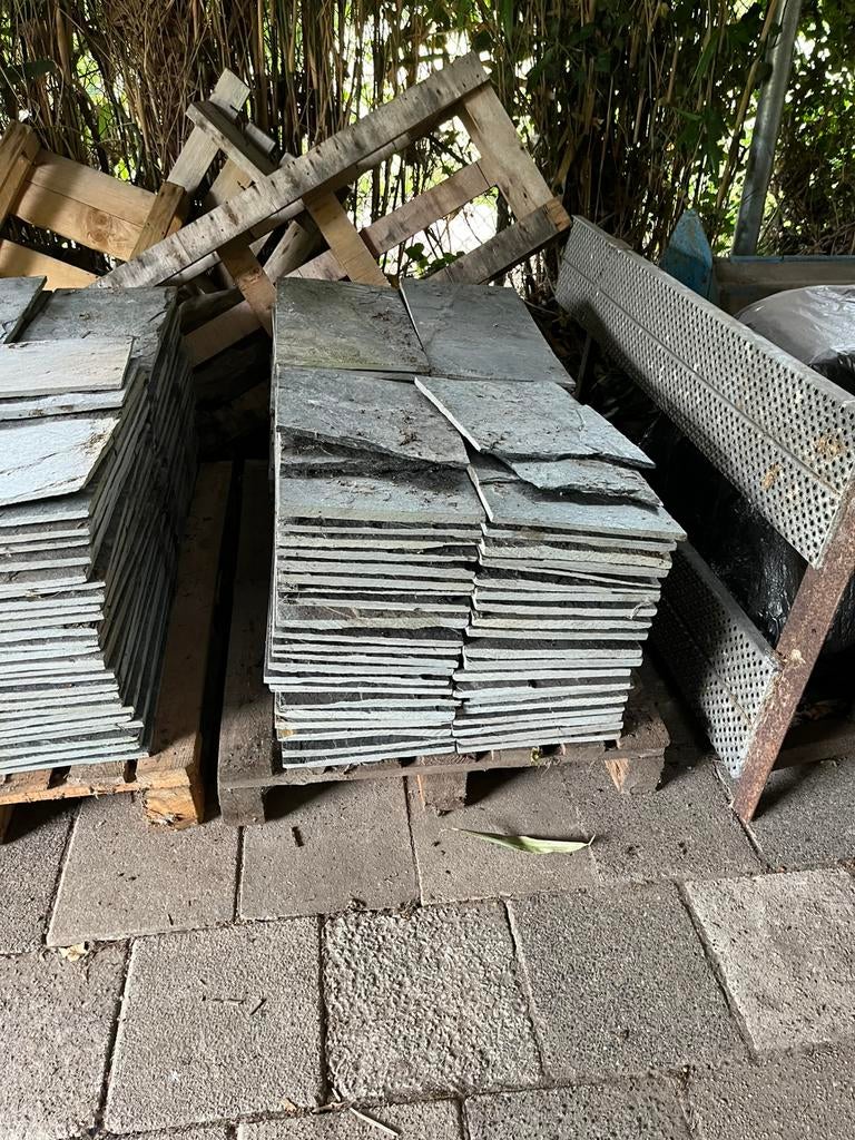 Leisteen tegels, Tuin en Terras, Ophalen of Verzenden, Zo goed als nieuw, Overige materialen