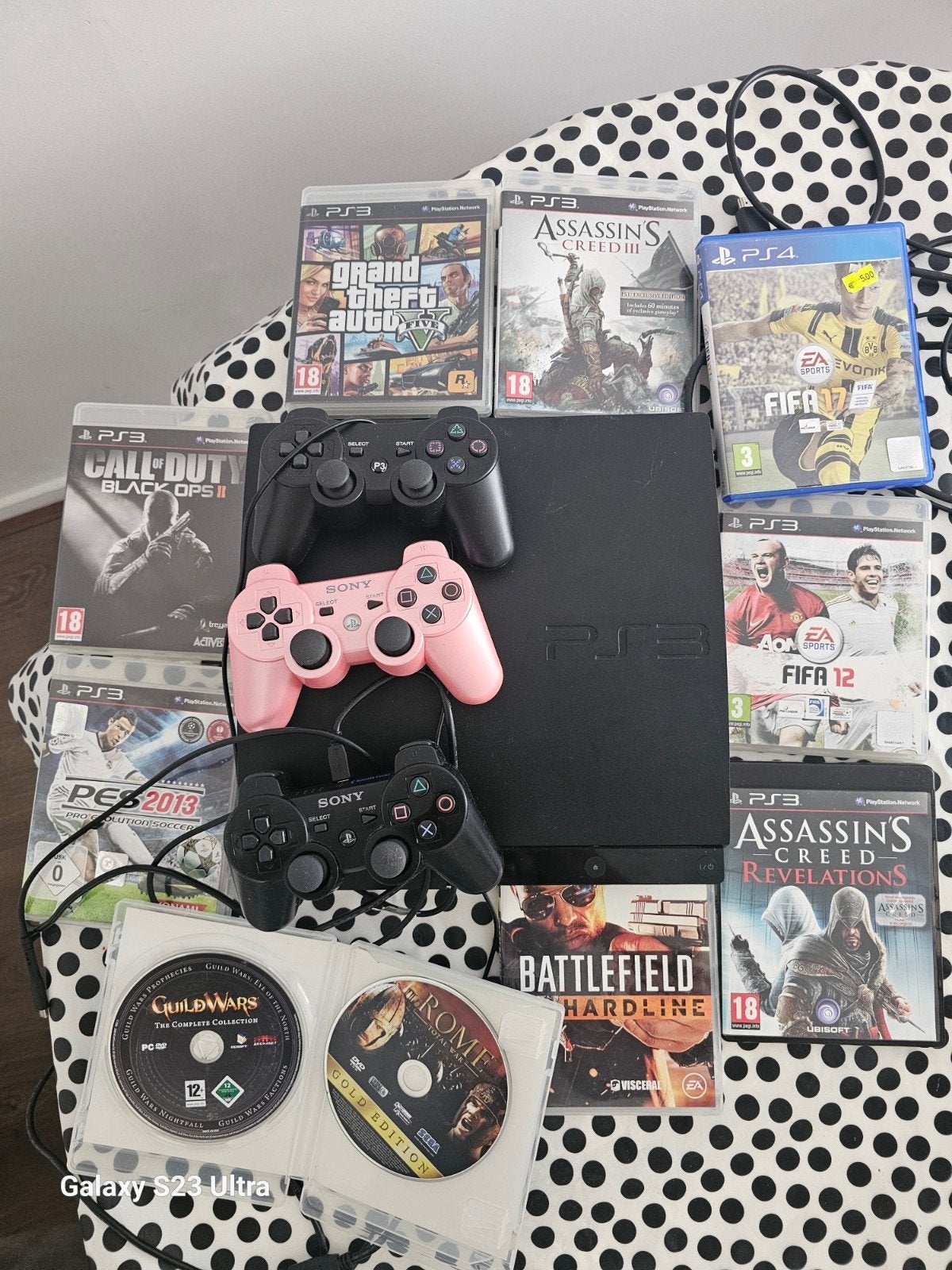 PlayStation 3 PS3 + Games + 3 Controllers – Bieden, Spelcomputers en Games, Ophalen of Verzenden