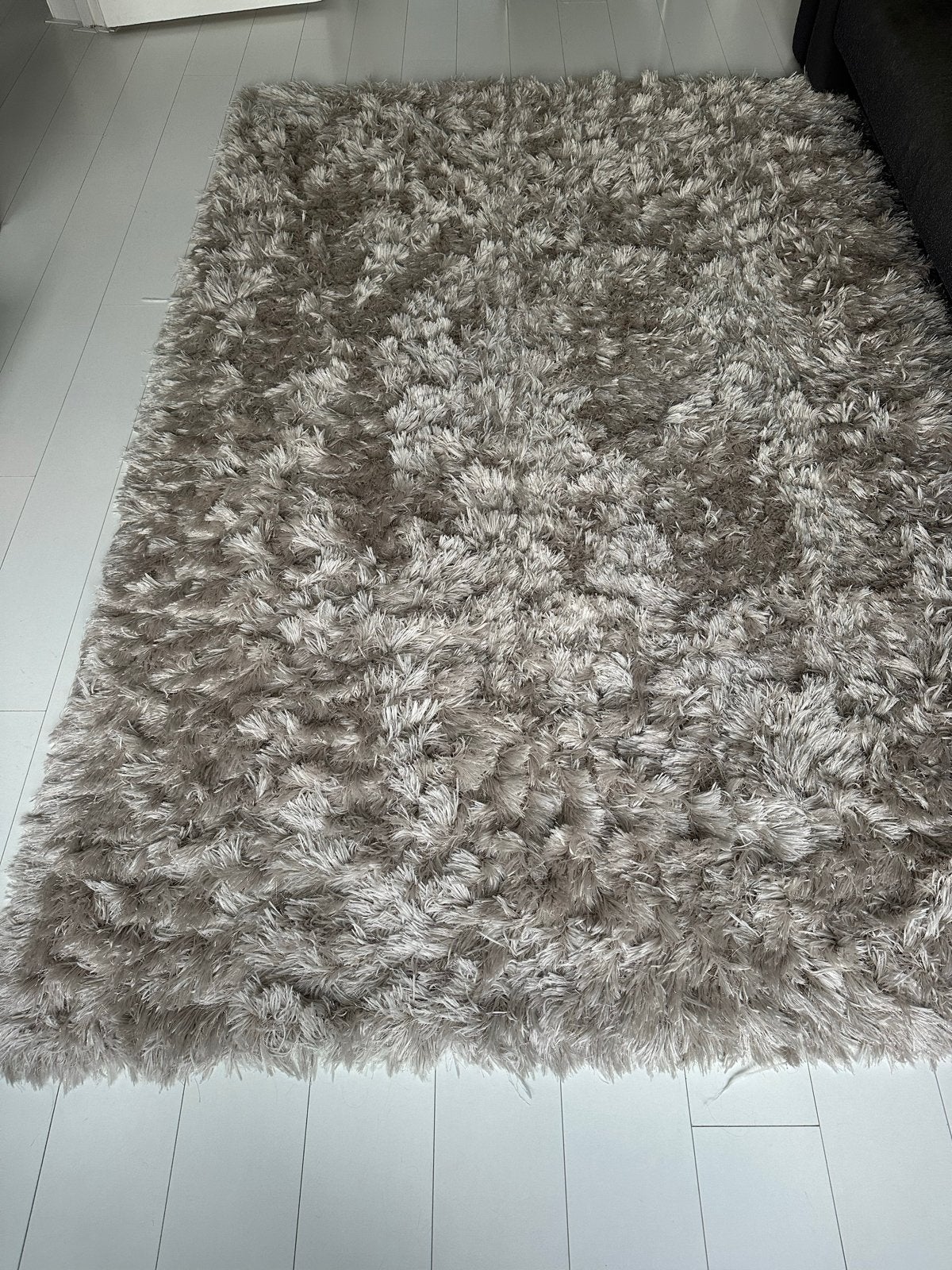 Champagne kleur hoogpollig groot kleed 300 x 200 cm, Ophalen, Grijs, 200 cm of meer, 200 cm of meer