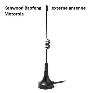 Kenwood Baofeng Motorola externe antenne magneetvoet | NIEUW, Verzenden, 5 tot 15 km, Nieuw, Handsfree-functie
