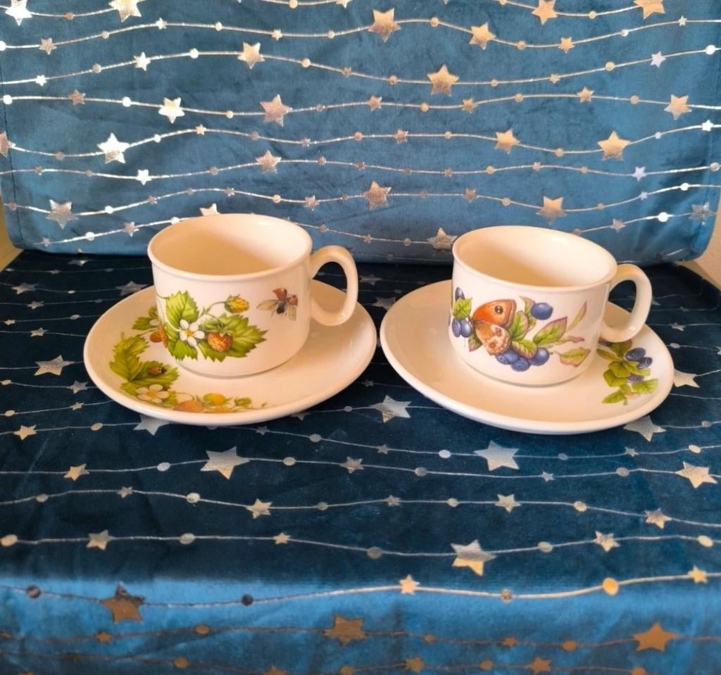 J&G Meakin Libelle Vintage theekopjes & schotels, Ophalen of Verzenden