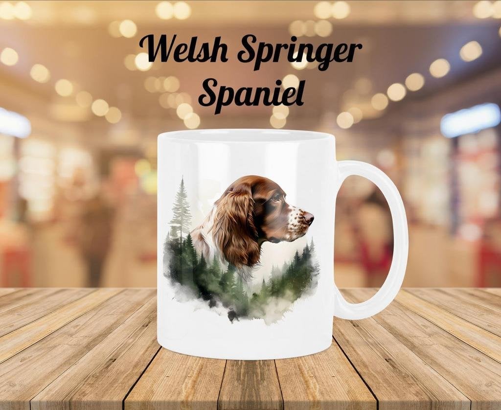 Welsh Springer Spaniel profiel mok, Verzenden, Nieuw, Overige stijlen, Kop(pen) en/of Schotel(s)