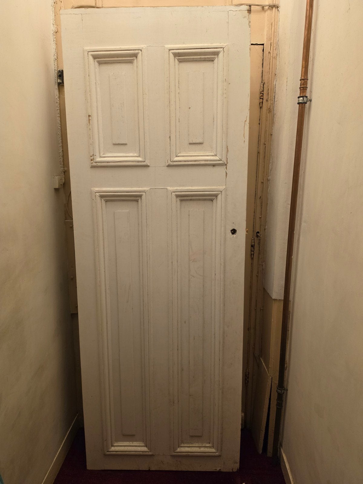 Antieke 19e-eeuwse Amsterdamse paneeldeur, Doe-het-zelf en Verbouw, Deuren en Horren, Binnendeur, 215 cm of meer, Ophalen